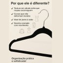 Ver mais imagens de Kit 50 Cabide Veludo Slim Antideslizante Ultra Fino Preto