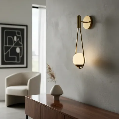 Arandela Luminária de Parede Moderno Elegante Gota Globo Vidro 12cm Decoração Iluminação Casa