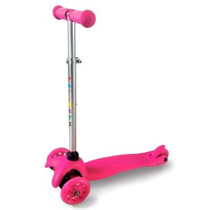 Patinete Spin Infantil 3 Rodas Com Luzes Rosa - PATC01/R