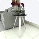 Ver imagem 1 de Mesinha Lateral De Canto Para Sala e Quarto Redonda B.P