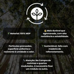 Guarda Roupa Casal de Canto Modulado 166-240x218cm Selene 5 Peças Mdp Carvalho Menu Móveis - 7