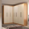 Guarda Roupa Casal de Canto Modulado 166-240x218cm Selene 5 Peças Mdp Carvalho Menu Móveis - 1