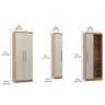 Guarda Roupa Casal de Canto Modulado 166-240x218cm Selene 5 Peças Mdp Carvalho Menu Móveis - 5