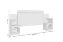 Ver imagem 4 de Cabeceira Para Cama Box Regulável MOA Com 2 Mesas de Cabeceira Com Gavetas Acopladas Cor Branco JA