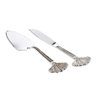 Conjunto para Cortar Bolo com Espátula e Faca Zamac Pavão 29,3cm Silver Plated Lyor - 1