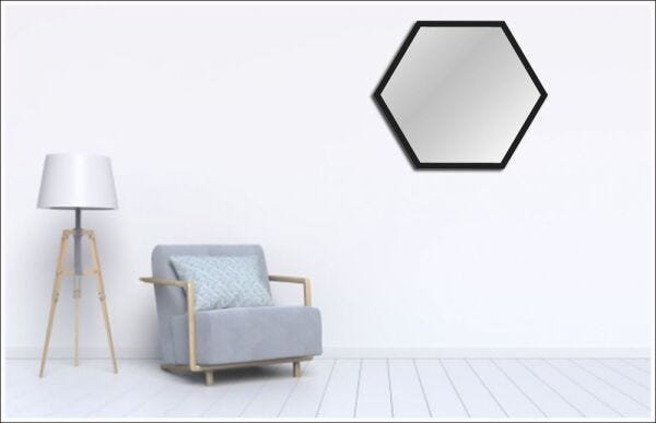 Espelhos Hexagonal com Moldura 60 x 52 cm - 5