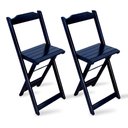 Ver imagem 3 de Conjunto com Jogo de Mesa Dobravel Bistrô Preto com 2 Cadeiras - Tarimata