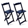Conjunto com Jogo de Mesa Dobravel Bistrô Preto com 2 Cadeiras - Tarimata - 3