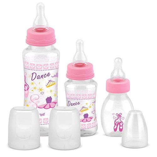 KIT MAMADEIRA CINTURADA COM BICO EM SILICONE - 240/140/60ml - 3