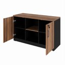 Ver imagem 4 de Armário para Escritório 120x72cm Multiuso Baixo com Chave 25mm Credenza Espresso Móveis