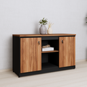 Ver imagem 7 de Armário para Escritório 120x72cm Multiuso Baixo com Chave 25mm Credenza Yescasa Marrom/Nogal/Preto