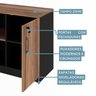 Armário para Escritório 120x72cm Multiuso Baixo com Chave 25mm Credenza Espresso Móveis - 5