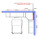 Ver imagem 4 de Guarda-Roupa Modular Solteiro Gênova Plus com Porta de Correr Freijó/Off White