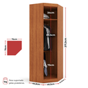 Ver mais imagens de Guarda-Roupa Modular Solteiro Gênova Plus com Porta de Correr Freijó/Off White