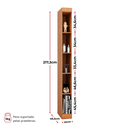 Ver imagem 5 de Guarda-Roupa Modular Solteiro Gênova Plus com Porta de Correr Freijó/Off White