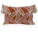 Ver imagem 1 de Almofada Decorativa Linho Bordado com Pesponto Geo 35x58cm - Catran Verde/187-06