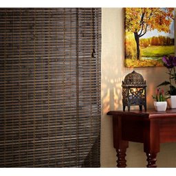 Cortina Romana em Bambu 80larg x 160alt Marrom - 1