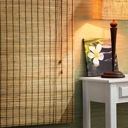 Cortinas Rolo Bambu 80larg x 220alt Caramelo - 1