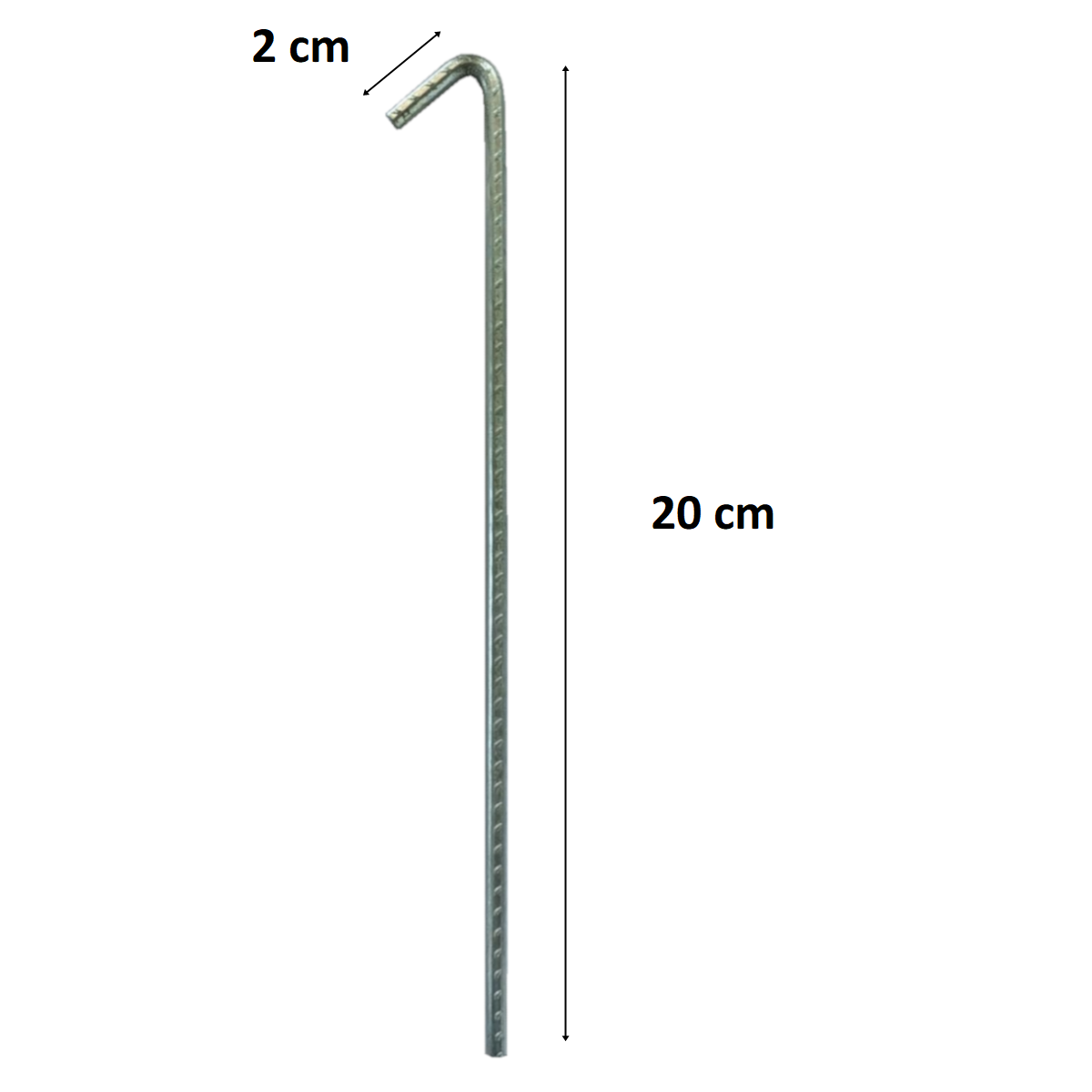 Estaca Para Barraca 20 Cm Aço Ca-50 (4,2mm) Com 18 Unidades - 2