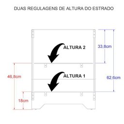 Berço Mini Cama 3 em 1 Multifuncional 133x64 Cm Bbi51 Branco Dtall - 9