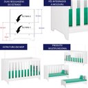 Ver imagem 3 de Berço Mini Cama 3 em 1 Multifuncional 133x64 Cm Bbi51 Branco Dtall