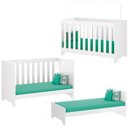 Ver imagem 5 de Berço Mini Cama 3 em 1 Multifuncional 133x64 Cm Bbi51 Branco Dtall