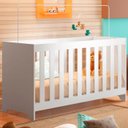 Ver imagem 2 de Berço Mini Cama 3 em 1 Multifuncional 133x64 Cm Bbi51 Branco Dtall
