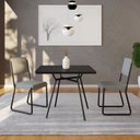 Ver imagem 4 de Mesa para Sala de Jantar Quadrada Barcelona Preto