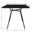 Ver imagem 3 de Mesa para Sala de Jantar Quadrada Barcelona Preto
