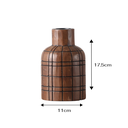 Ver imagem 3 de Vaso Decorativo em Resina Estilo Madeira Marrom 17,5cm