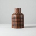 Ver imagem 4 de Vaso Decorativo em Resina Estilo Madeira Marrom 17,5cm