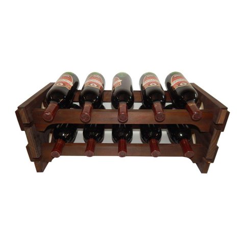 Adega Vinho Madeira 10 Garrafas Imbuia C05
