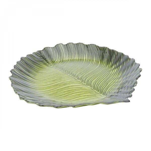 Centro de Mesa de Vidro Folha 40cm Lyor - 1