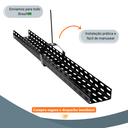 Ver imagem 4 de Eletrocalha Perfurada Tipo U 100x50x3000mm #24 Cor Preta Seb Brasil