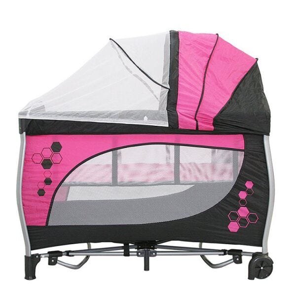 Berço Camping Balanço - Baby Style - Fúcsia - 1