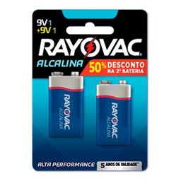 Bateria Alcalina Rayovac 9v Com 2 Unidades - 1