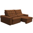 Ver imagem 5 de Sofá Retrátil Reclinável para Sala 3 Lugares 210cm Nebrasca F04 Veludo Terracota - Lyam Decor