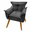 Ver imagem 2 de Kit 2 Poltronas Decorativas Rls30p Suede Cinza