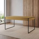 Ver imagem 1 de Mesa Jantar Industrial Retangular Canela 137x90cm Filadélfia Base Ferro Preto