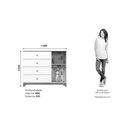 Ver imagem 2 de Quarto Infantil Completo Aconchego 2 Peças (1 Guarda Roupa + 1 Cômoda) Qi81 Branco/jequitiba -