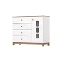 Ver imagem 5 de Quarto Infantil Completo Aconchego 2 Peças (1 Guarda Roupa + 1 Cômoda) Qi81 Branco/jequitiba -