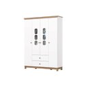 Ver imagem 6 de Quarto Infantil Completo Aconchego 2 Peças (1 Guarda Roupa + 1 Cômoda) Qi81 Branco/jequitiba -