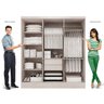 Guarda-roupa Casal 6 Portas 2 Gavetas Internas Paris Maxel - 10