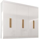 Ver imagem 1 de Guarda-roupa Casal 6 Portas 2 Gavetas Internas Mdf Branco Paris