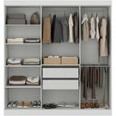 Ver imagem 4 de Guarda-roupa Casal 6 Portas 2 Gavetas Internas Mdf Branco Paris