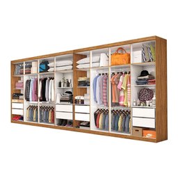 Closet Casal Duplo Rubi Premium 16 Portas 8 Gavetas - 4