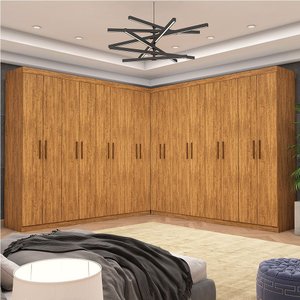 Closet Casal Duplo Rubi Premium 16 Portas 8 Gavetas