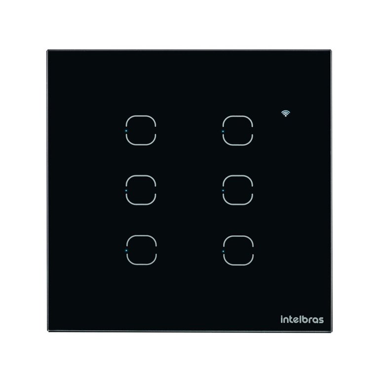 Interruptor Touch Smart Wi-fi Intelbras Ews 1006 Preto