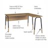 Mesa de Escritório em "l" 28001 Flexus - Artesano - 75ax136/136lx60/45p 112112 - 3