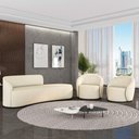 Ver imagem 2 de Sofá 4 Lugares Orgânico 220cm Morgan e 2 Poltronas Lua Linho Bege D03 - D'Rossi